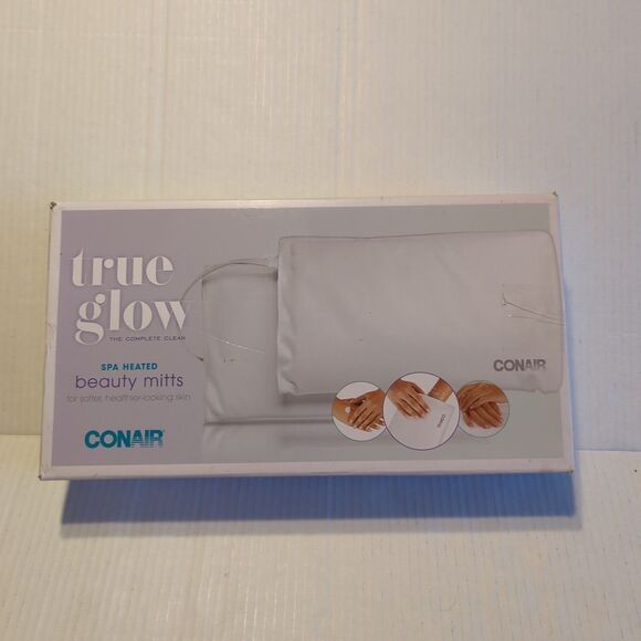 Conair True Glow Complete Clean Spa Heated Beauty Mitts Soft Skin Hand Warmer - Picture 1 of 9